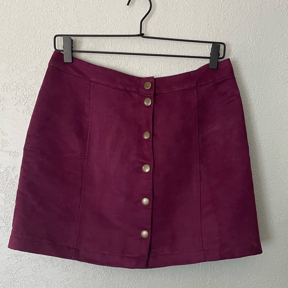 Old navy maroon button down skirt
